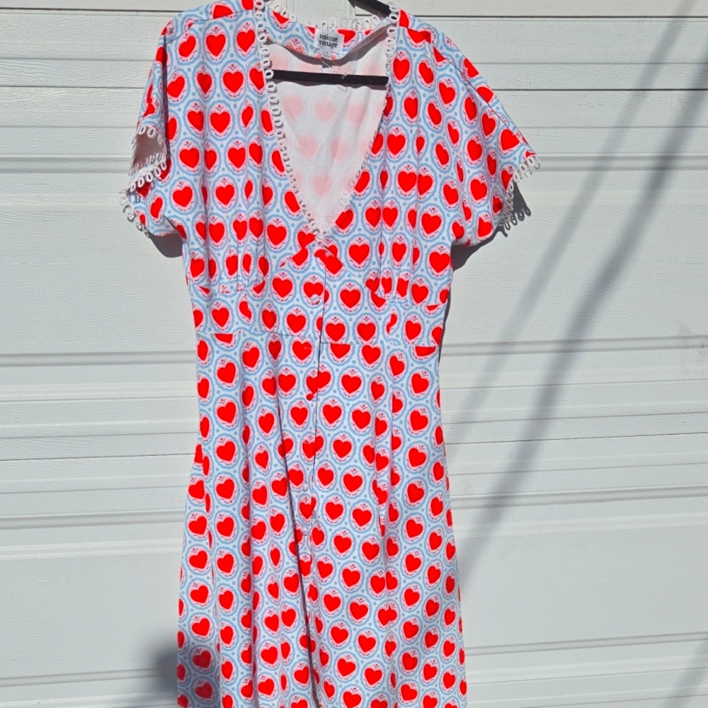 Heart Design Vintage Inspired Dress
